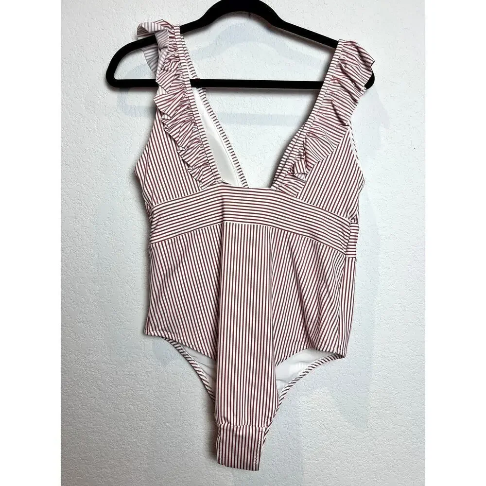 NWT: H&M One Pice Swimsuit Striped Size Large